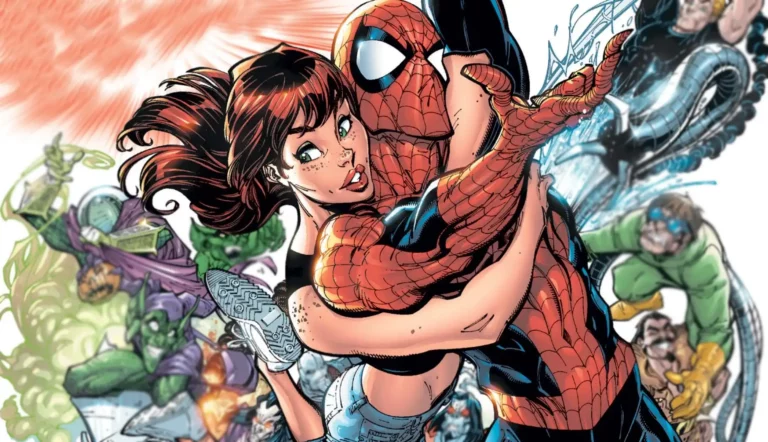 In the Ultimate Spider-Man variant, J. Scott Campbell celebrates the Spider-Marriage