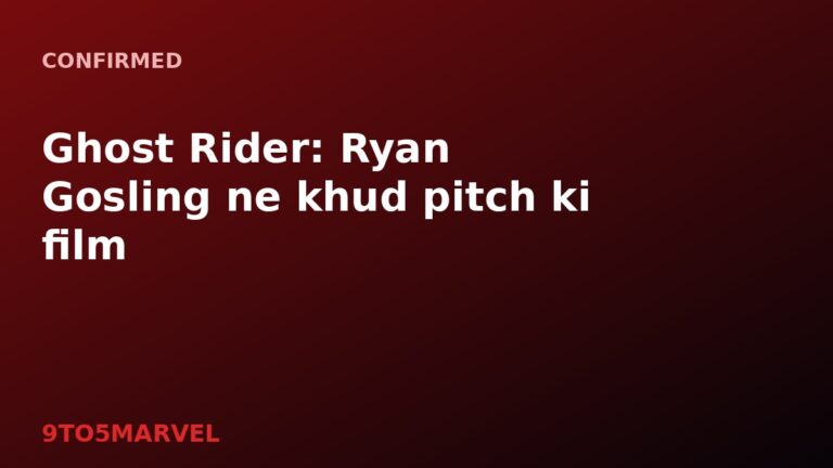 Ghost Rider: Ryan Gosling ne khud pitch ki thi ye film
